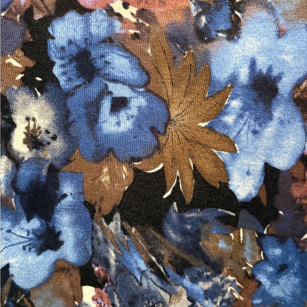 Joseph A. Floral Cardigan Sweater Blue/Purple Women’s Small - Picture 5 of 7